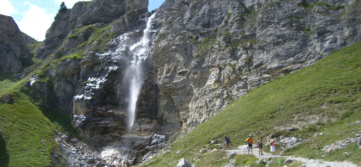 Wasserfall bei der Schlinigeralm Planbell